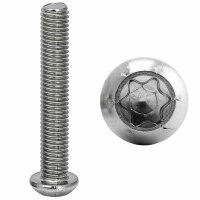 Linsenkopfschrauben M8x55 Innensechsrund (TX) ISO 7380 Edelstahl A2