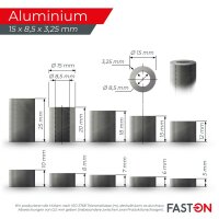 Distanzh&uuml;lse 15x8,5x5 aus Aluminium