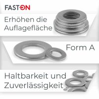 Unterlegscheiben M2,6 DIN 125 Edelstahl A2