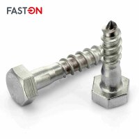 Sechskant Holzschrauben M8x110 DIN 571 Edelstahl A2