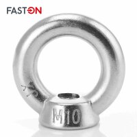 Ringmuttern M6 gegossen mit poliert ähnl. DIN 582 Edelstahl A2