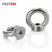 Ringmuttern M10 gegossen mit poliert ähnl. DIN 582 Edelstahl A2