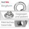 Ringmuttern M10 gegossen mit poliert ähnl. DIN 582 Edelstahl A2