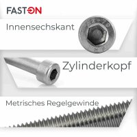 Zylinderschrauben Innensechskant (ISK) DIN 912 Edelstahl A2