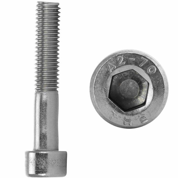 Zylinderschrauben M6x65 Innensechskant (ISK) DIN 912 Edelstahl A2