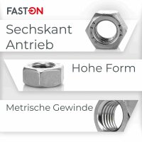 Sechskantmuttern DIN 934 Edelstahl A2