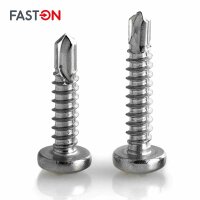 Bohrschrauben 4,8x50 Linsenkopf Form M Pozidriv (PZ) DIN 7504 Edelstahl A2