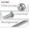 Bohrschrauben 4,2x25 Linsenkopf Form M Innensechsrund (TX) TX-20 DIN 7504 Edelstahl A2