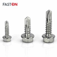 Bohrschrauben 4,2x19 Sechskantkopf mit Bund Form K DIN 7504 Edelstahl A2