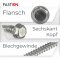 Bohrschrauben 6,3x45 Sechskantkopf mit Bund Form K DIN 7504 Edelstahl A2