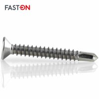 Spanplattenschrauben 4,5x45/30 TORX TX-20 mit Bohrspitze (Teilgewinde), Senkkopf und Innensechsrund, Edelstahl A2