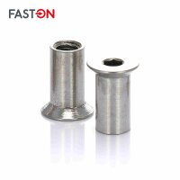 H&uuml;lsenmuttern M5x15 mit Senkkopf und Innensechskant Edelstahl A1