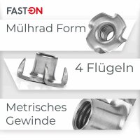 Einschlagmuttern M5 Edelstahl A2