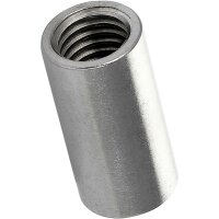 Gewindemuffen M10x40 (D=13) rund Edelstahl A2