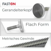 Rändelschrauben M4x12 niedrige Form DIN 653 Edelstahl A2