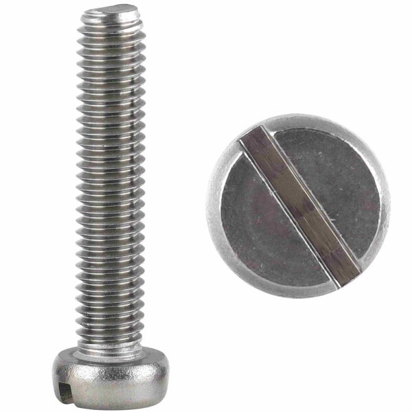 Zylinderschrauben M4x8 mit Schlitz DIN 84 Edelstahl A2