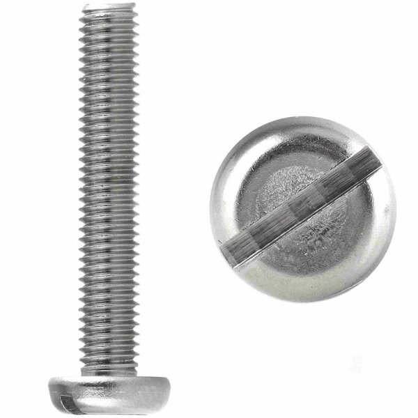 Flachkopfschrauben M6x20 mit Schlitz DIN 85 Edelstahl A2