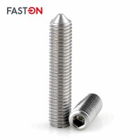 Gewindestifte M6x12 Innensechskant (ISK) mit Spitze DIN 914 Edelstahl A2