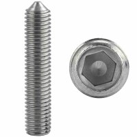 Gewindestifte M8x20 Innensechskant (ISK) mit Spitze DIN...