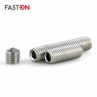 Gewindestifte M10x10 Innensechskant (ISK) mit Spitze DIN 914 Edelstahl A2