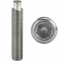 Gewindestifte M3x4 Innensechskant (ISK) mit Zapfen DIN...