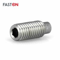 Gewindestifte M4x10 Innensechskant (ISK) mit Zapfen DIN 915 Edelstahl A2