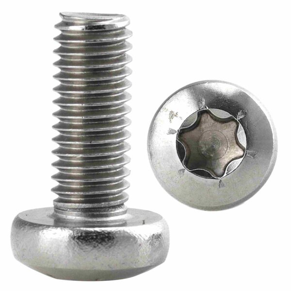 Linsenschrauben M2,5x12 Innensechsrund (TX) TX-8 DIN 7985 Edelstahl A2