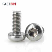 Linsenschrauben M6x12 Innensechsrund (TX) TX-30 DIN 7985 Edelstahl A2