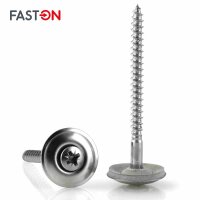 Spenglerschrauben 4,5x40 POZI (PZ) mit U-Scheibe (20mm) ähnl. DIN 7995 Edelstahl A2