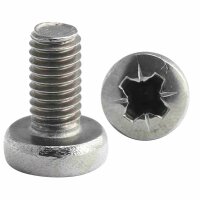 Linsenschrauben M2x8 Kreuzschlitz (PZ) DIN 7985 Edelstahl A2