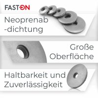 Dichtscheiben mit grauem EPDM Edelstahl A2