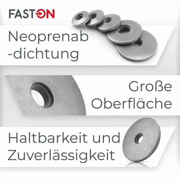 Dichtscheibe Edelstahl A2 rostfrei mit EPDM Dichtung
