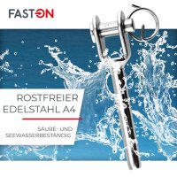 Gabel-Walzterminal für D=8 geschweißt Edelstahl A4