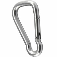 Karabinerhaken 10x100 asymmetrisch Edelstahl A4