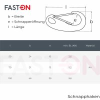 Schnapphaken L=100 Edelstahl A4