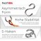 S-Haken Asymmetrisch 4 mm Edelstahl A2