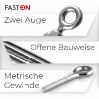 Spannschloss M12 Auge/Auge ähnl. DIN 1480 Edelstahl A4