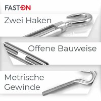 Spannschloss M6 Haken/Haken ähnl. DIN 1480 Edelstahl A4