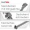 Wantenspanner M8 Gabel/Gabel geschweißt geschlossen Edelstahl A4