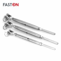 Wantenspanner D=8 M16 Gabel/Drahtseil geschweißt geschlossen Edelstahl A4