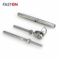 Wantenspanner D=8 M16 Gabel/Drahtseil geschweißt geschlossen Edelstahl A4