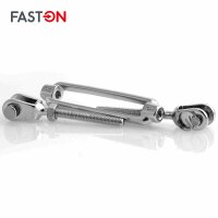 Wantenspanner M5 Gabel/Gabel geschweißt offen Edelstahl A4