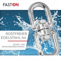 Wirbel D=8 Auge/Auge Edelstahl A4