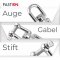 Wirbel D=10 Auge/Gabel Edelstahl A4