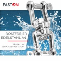Wirbel D=10 Gabel/Gabel Edelstahl A4
