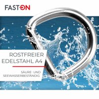 D-Ring 3x20 geschweißt poliert Edelstahl A4