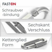 Ketten-Schnellverschluss D=10 ähnl. DIN 56926 Edelstahl A4
