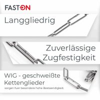 Kette 1,5 mm - langgliedrig DIN 763 Edelstahl A4