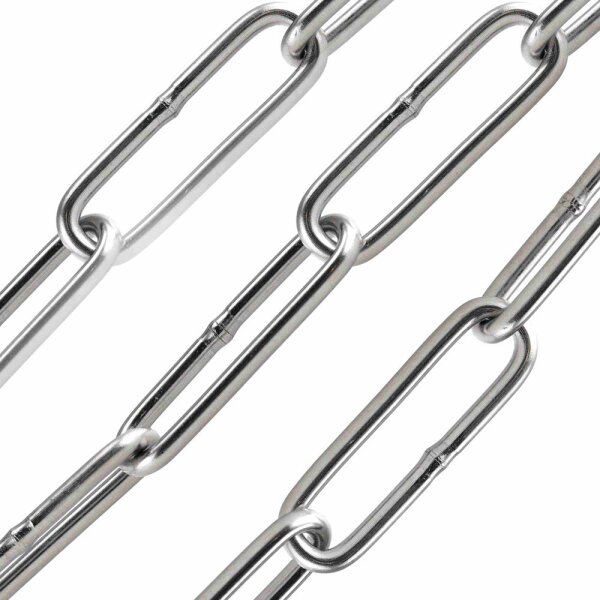 Kette 6 mm - langgliedrig DIN 763 Edelstahl A4