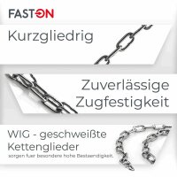 Kette 2 mm - kurzgliedrig DIN 766 Edelstahl A4